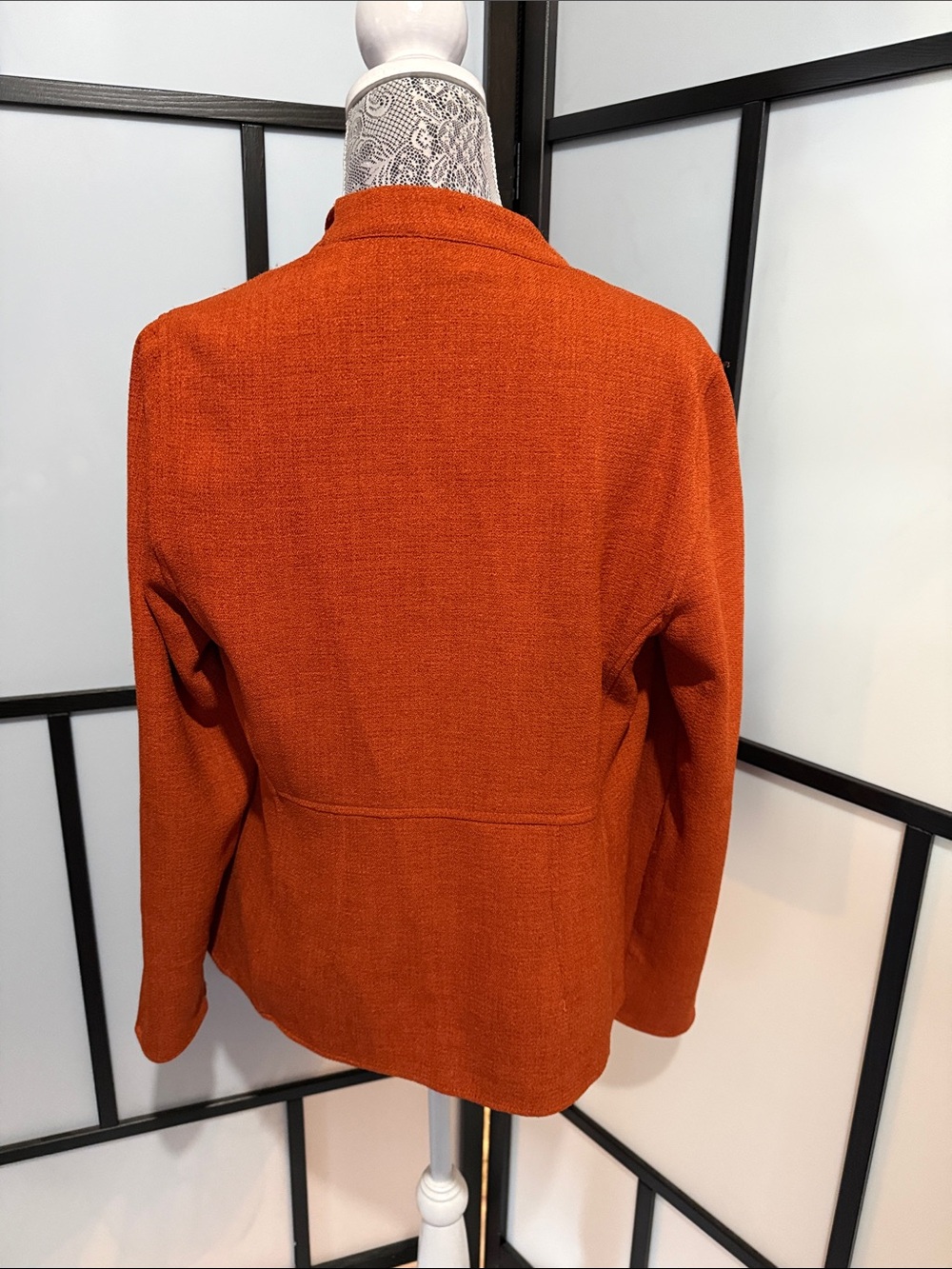 Kasper Open-Front Rust Blazer - Picture 3 of 5